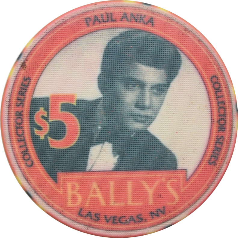 Bally's Casino Las Vegas Nevada $5 Paul Anka Chip 1995