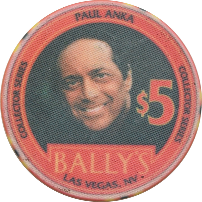 Bally's Casino Las Vegas Nevada $5 Paul Anka Chip 1995
