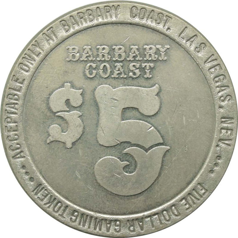 Barbary Coast Casino Las Vegas Nevada $5 Token 1988
