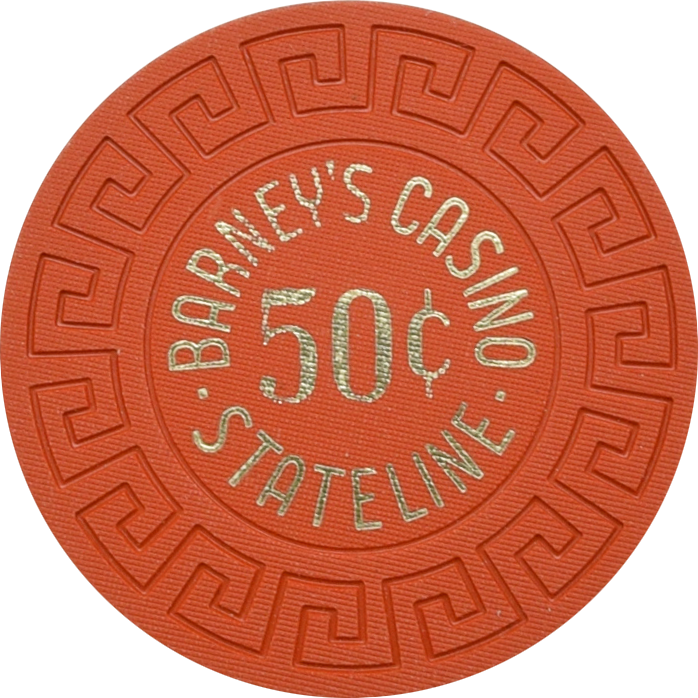 Barney's Casino Lake Tahoe Nevada 50 Cent Chip 1972