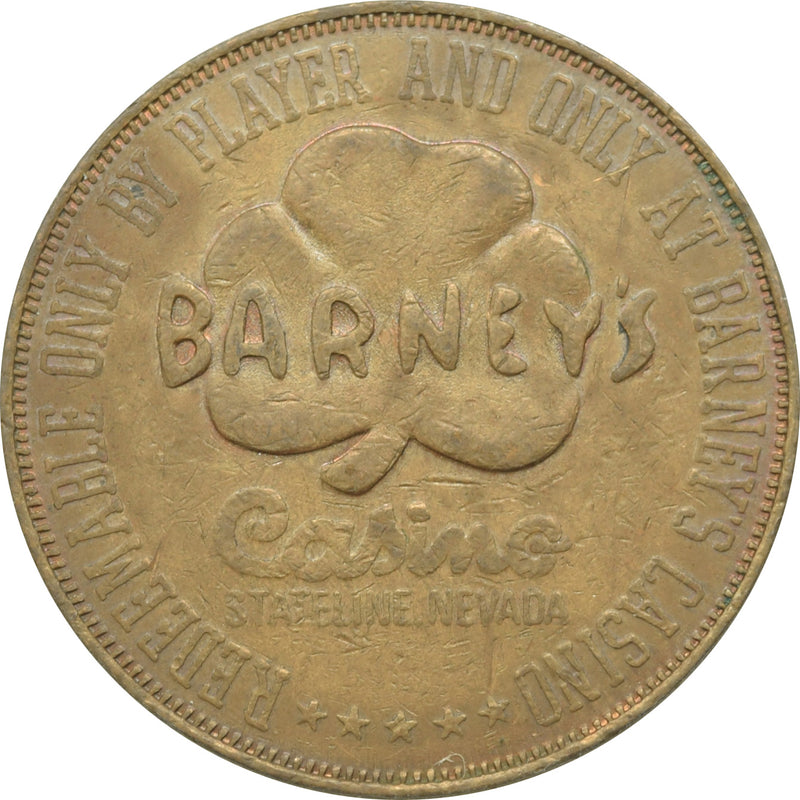 Barney's Casino Lake Tahoe NV $1 Token 1979