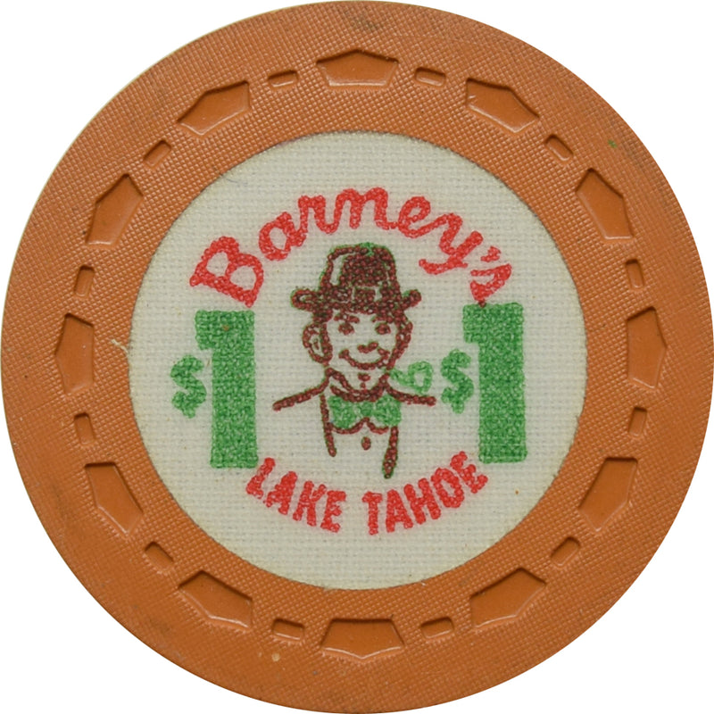 Barney's Casino Lake Tahoe Nevada $1 Chip 1961