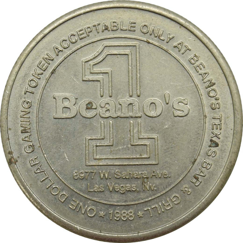 Beanos Las Vegas Nevada $1 Token 1988