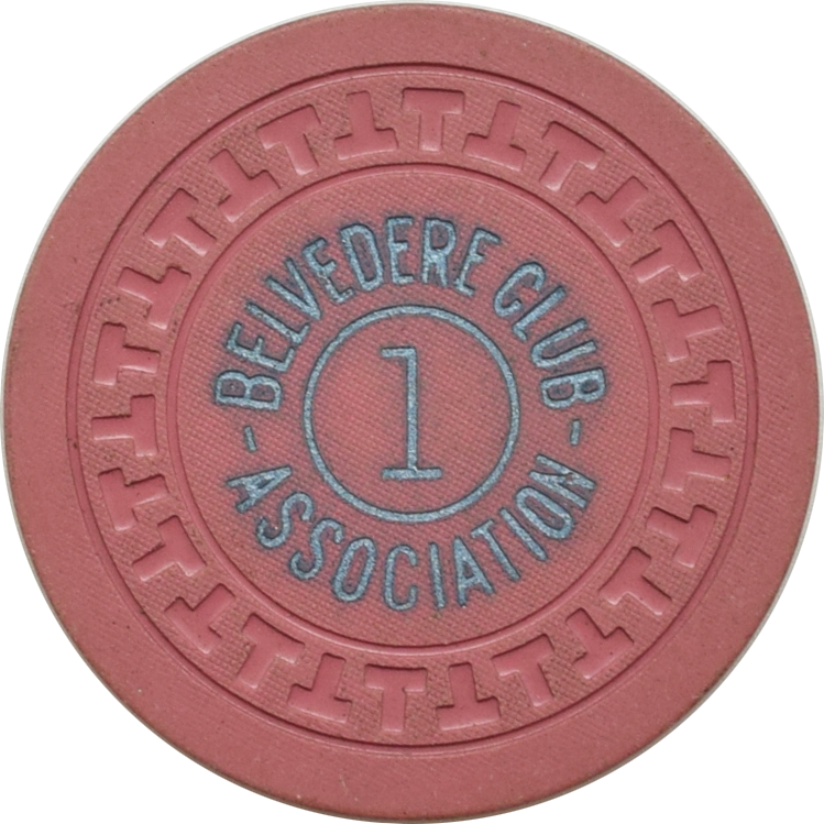 Belvedere Club Illegal Casino Hot Springs Arkansas Pink 1 Chip