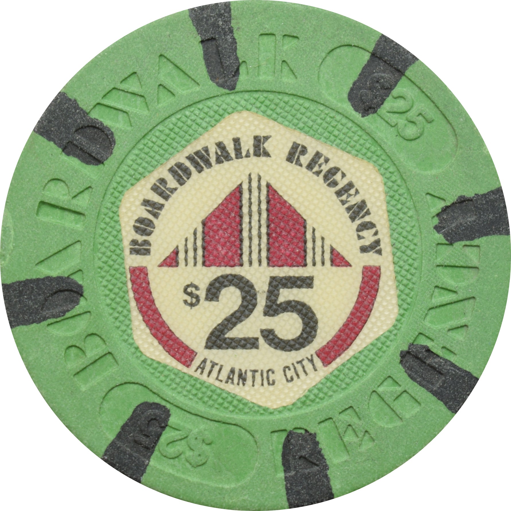 Boardwalk Regency Casino Atlantic City New Jersey $25 Chip