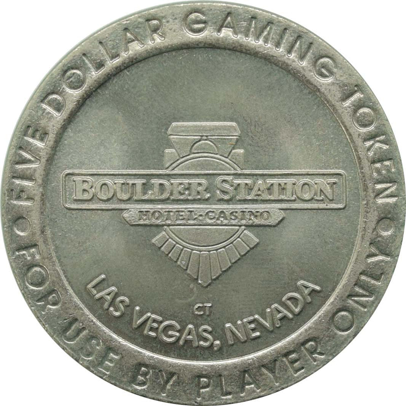 Boulder Station Casino Las Vegas Nevada $5 Token 1994