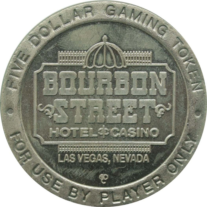 Bourbon Street Casino Las Vegas Nevada $5 Token 1995