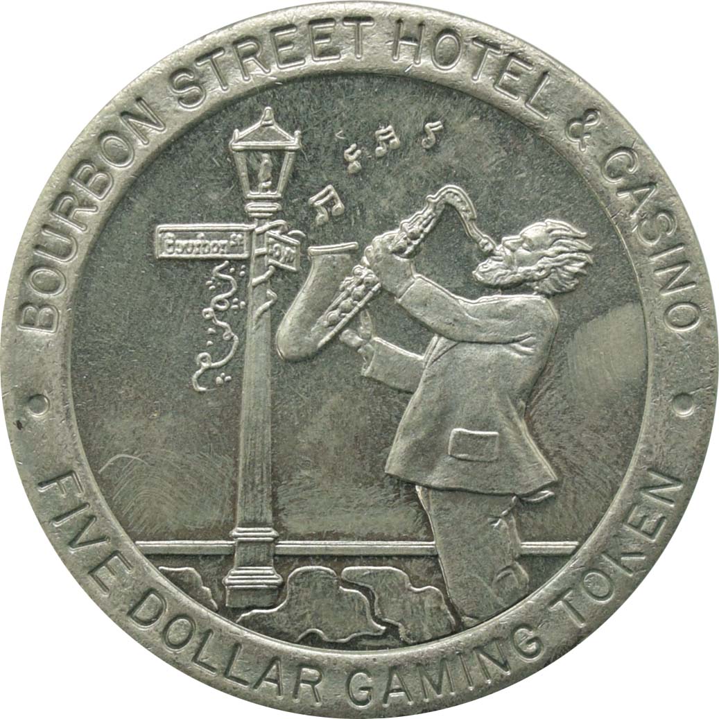 Bourbon Street Casino Las Vegas Nevada $5 Token 1995