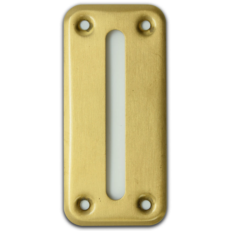 Casino Table Brass Drop Slot Cover for Depositing Bills or Chips