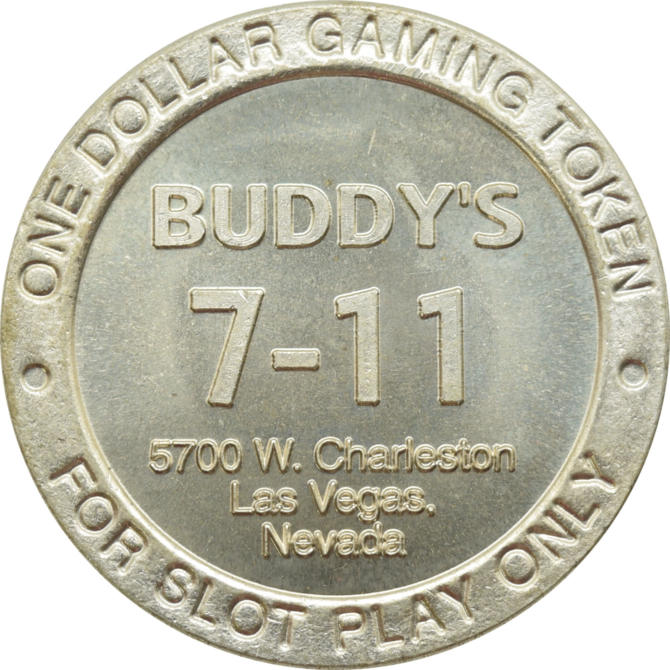 Buddy's 7-Eleven Las Vegas NV $1 Token 1996