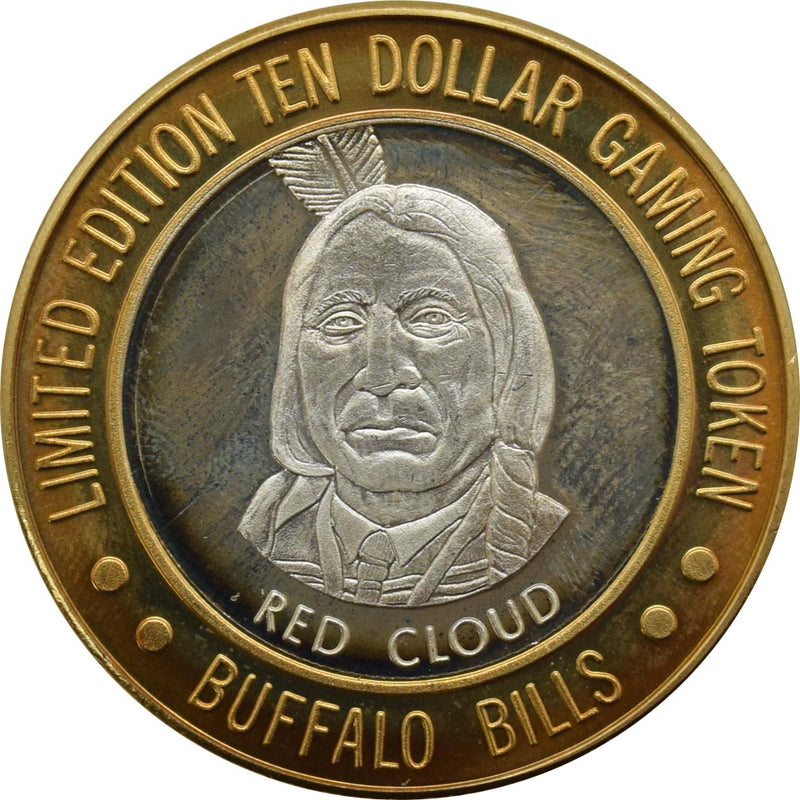 Buffalo Bill's Casino Primm Nevada "Red Cloud" $10 Silver Strike .999 Fine Silver 1994
