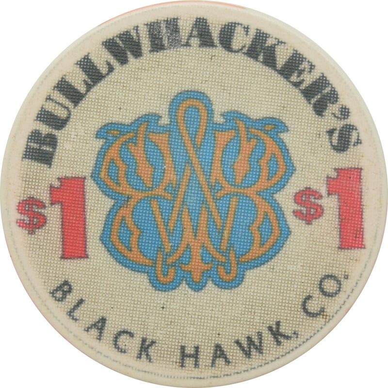 Bullwhacker's Casino Black Hawk CO $1 Chip