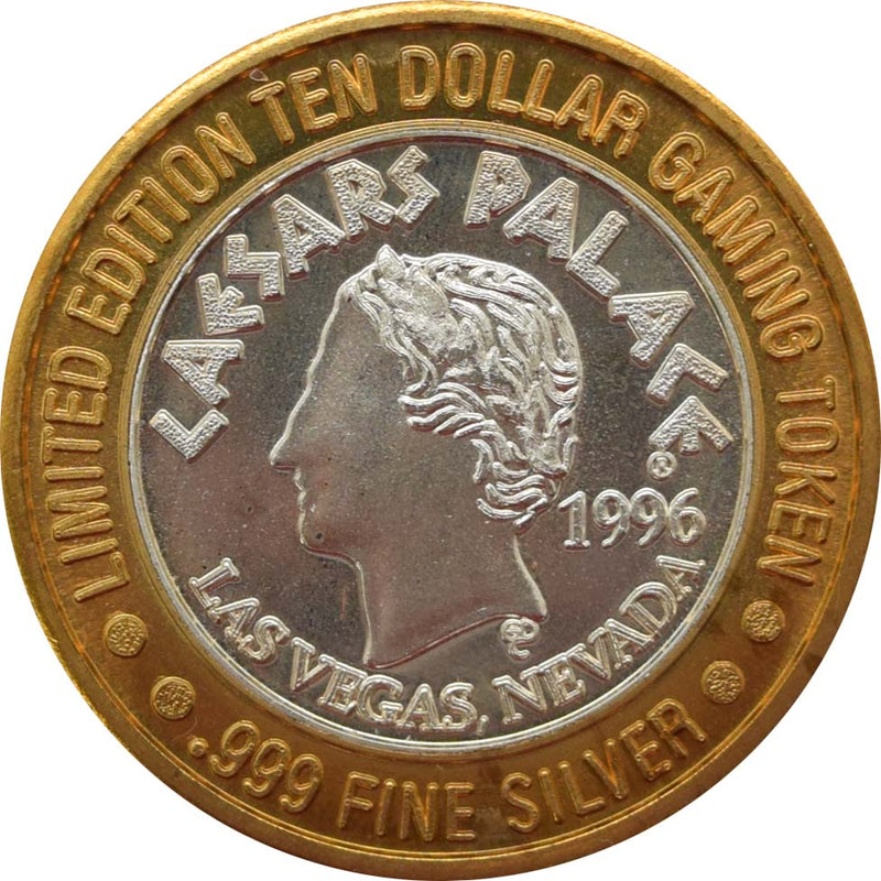 Caesars Palace Casino Las Vegas "Chariot" $10 Silver Strike .999 Fine Silver 1996