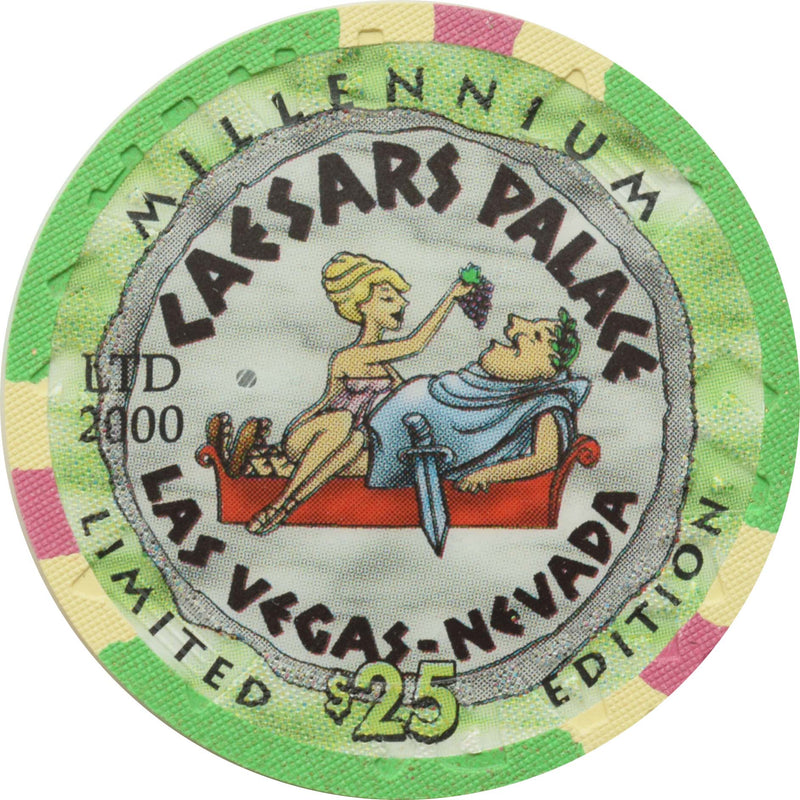 Caesars Palace Casino Las Vegas Nevada $25 Millennium Chip 1999