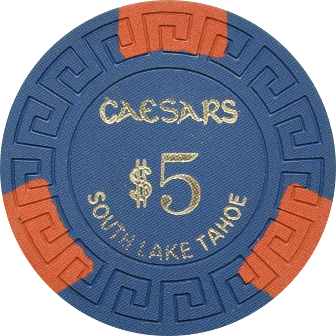 Caesars Inn Casino Lake Tahoe Nevada $5 Chip 1969
