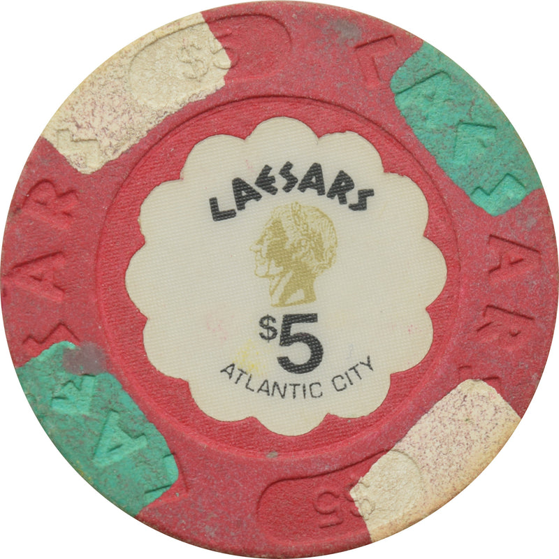 Caesars Casino Atlantic City New Jersey $5 Chip