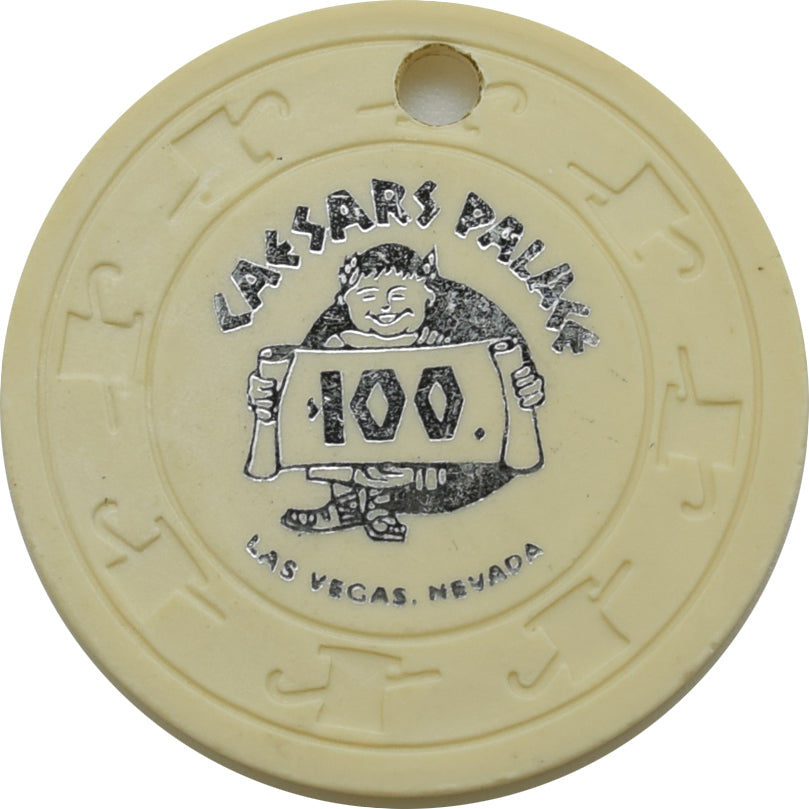 Caesars Palace Casino Las Vegas Nevada $100 Biege Promotional Chip 1980s