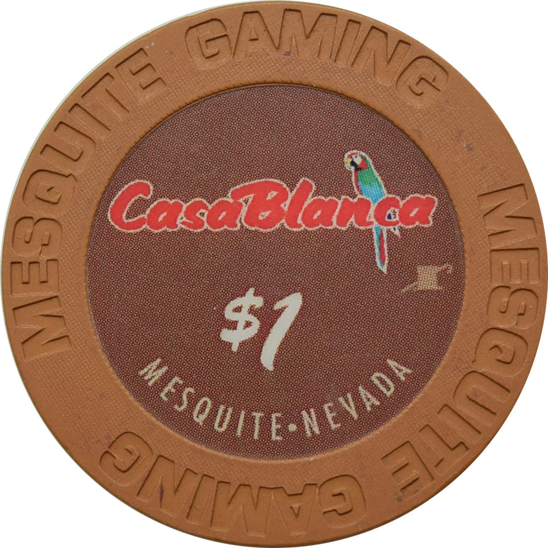 CasaBlanca Casino Mesquite Nevada $1 Chip 2015
