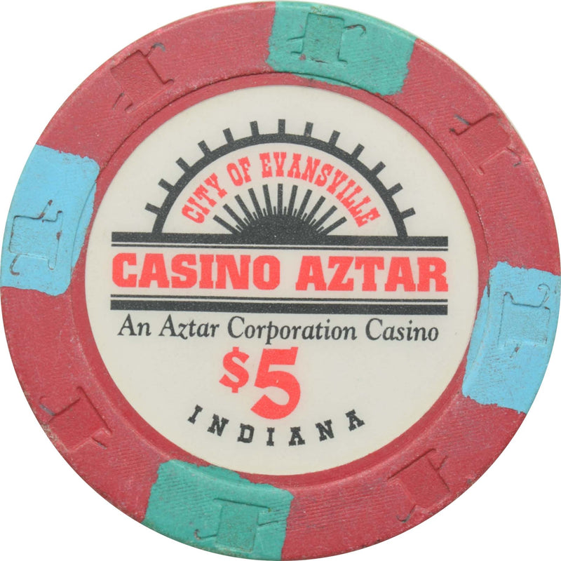 Casino Aztar Evansville Indiana $5 Chip