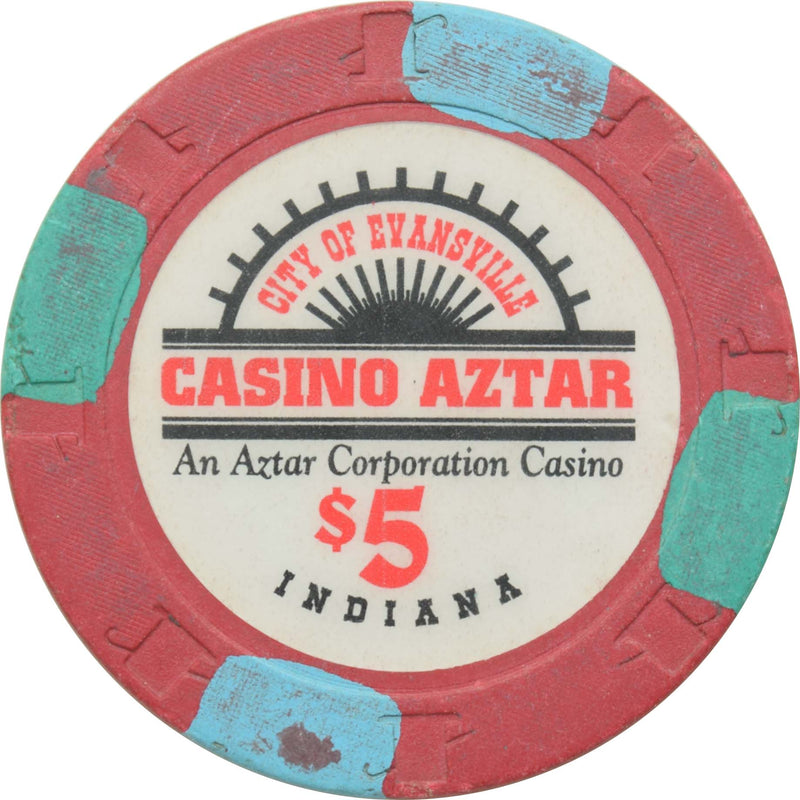 Casino Aztar Evansville Indiana $5 Chip