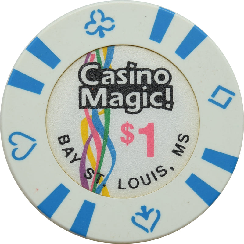 Casino Magic Bay St Louis Mississippi $1 Chip Bud Jones