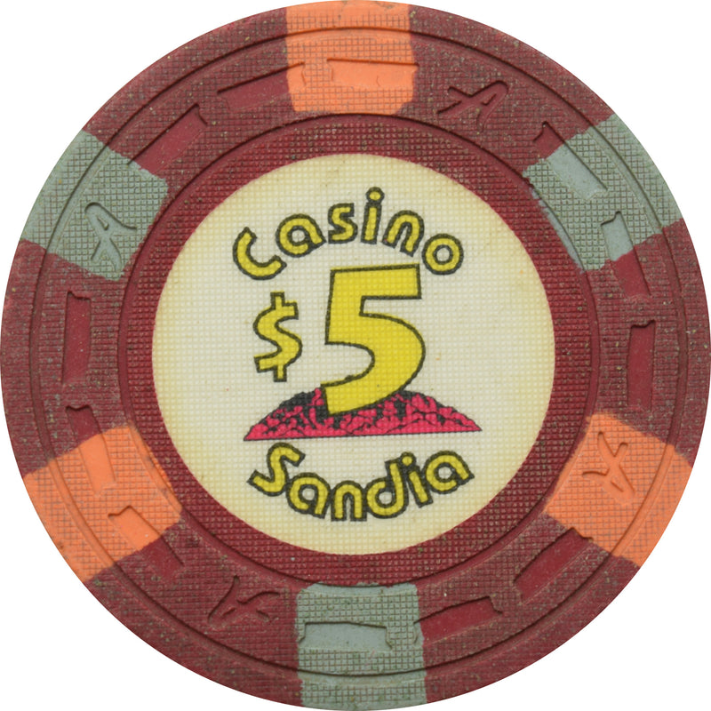 Sandia Casino Albuquerque New Mexico $5 Chip