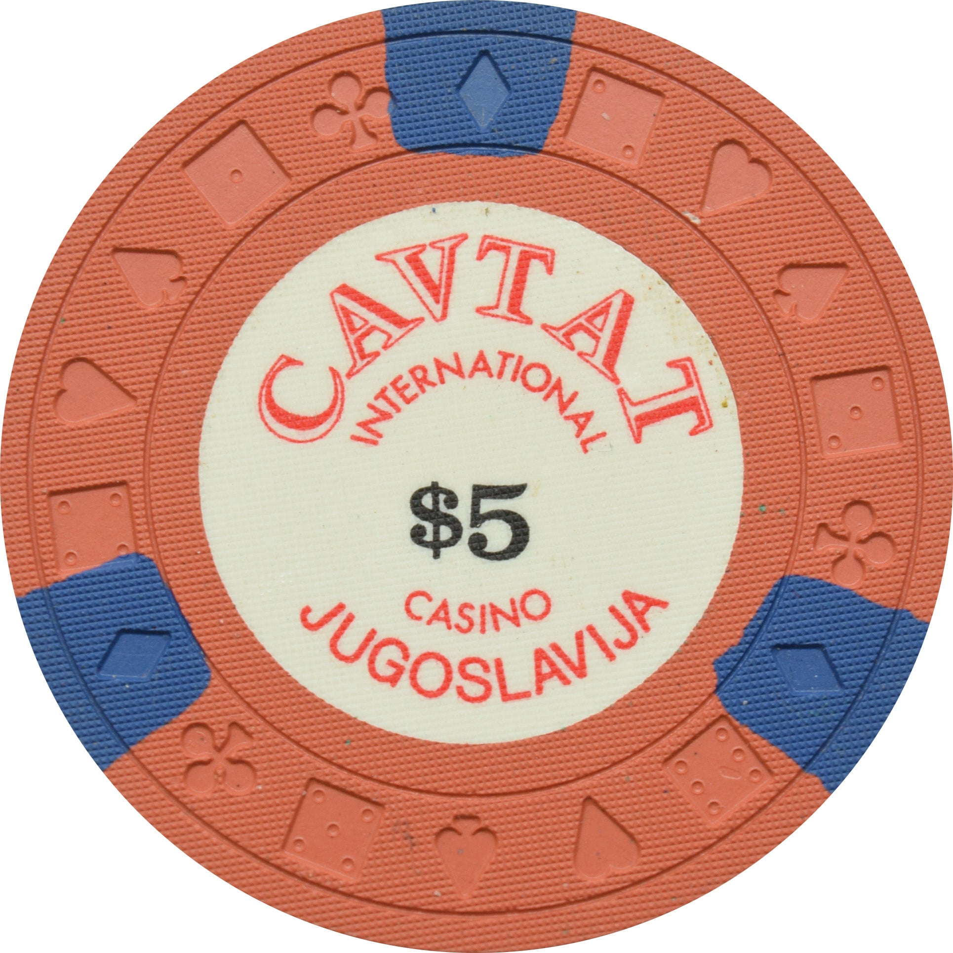 Cavtat International Casino Jugoslavija $5 Chip