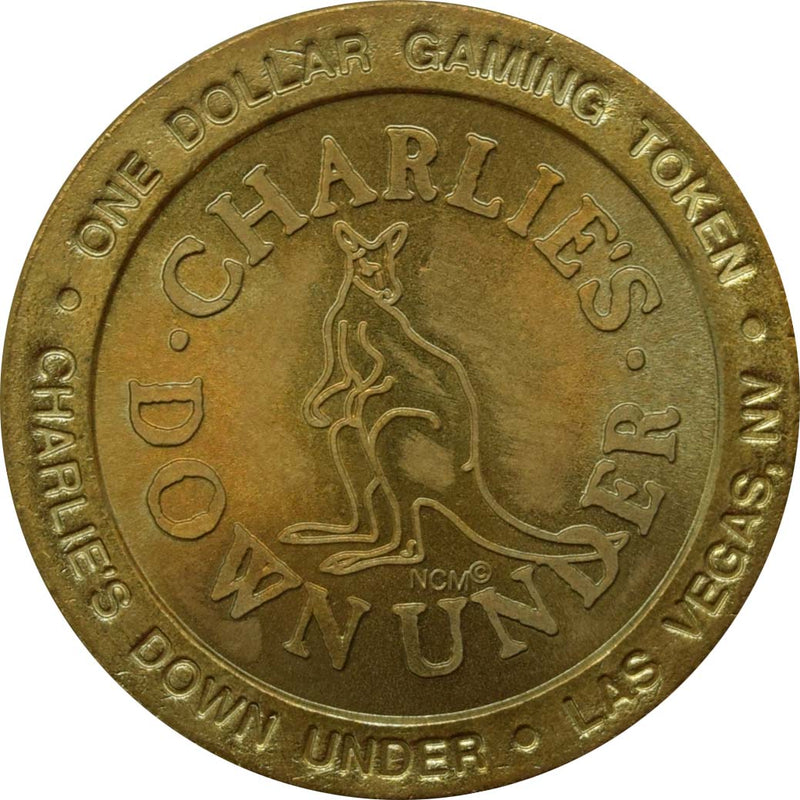 Charlie's Down Under Las Vegas Nevada $1 Token 1995