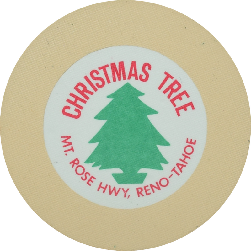 Christmas Tree Casino Reno Nevada Cream Roulette Chip 1957