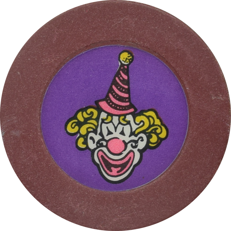 Circus Circus Casino Las Vegas Nevada Brown/Purple Roulette Chip 1990s