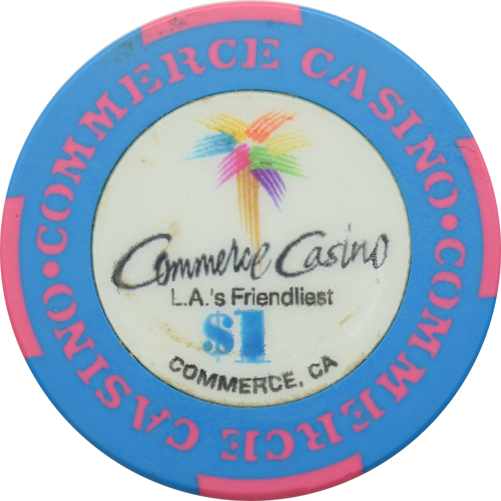 Commerce Casino Commerce California $1 Chip #2