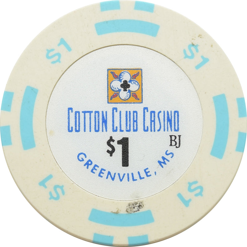 Cotton Club Casino Greenville Mississippi $1 Chip