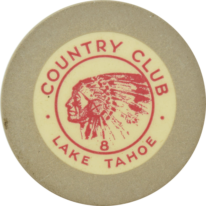 Stateline Country Club Lake Tahoe Nevada Grey Roulette 8 Chip 1935