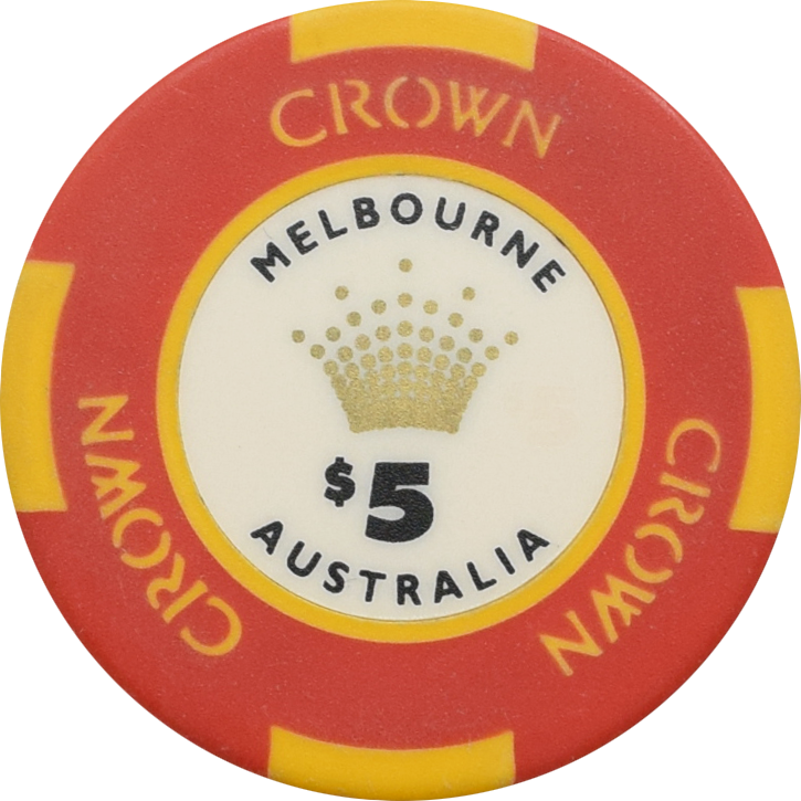 Crown Casino Melbourne Australia $5 Chip