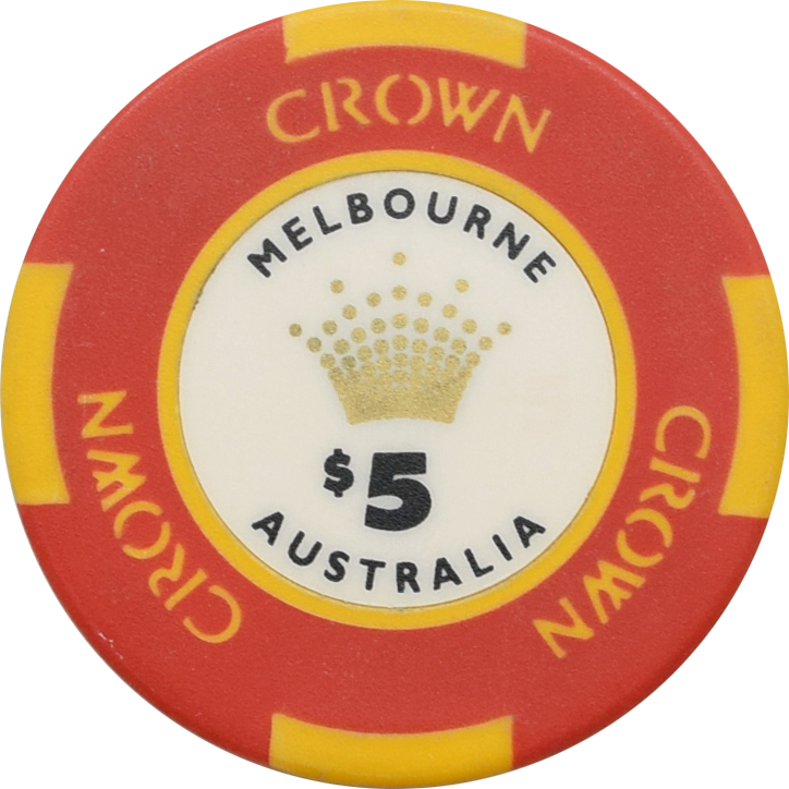 Crown Casino Melbourne Australia $5 Chip