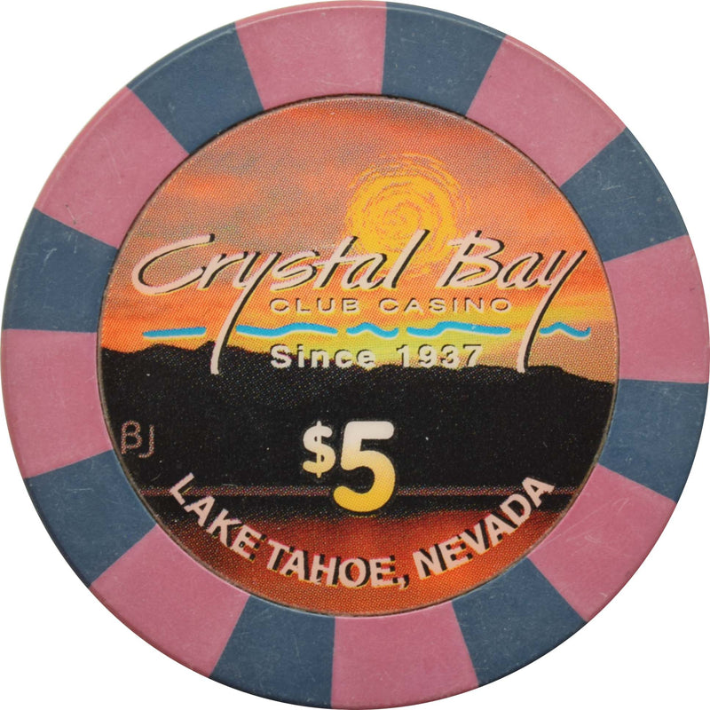 Crystal Bay Club Casino Crystal Bay Nevada $5 Chip 2003