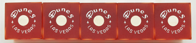 Dunes Casino Las Vegas NV 5 Dice Matching Numbers Cursive Text