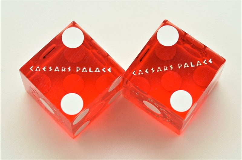 Caesars Palace Casino Las Vegas Used Pair of Dice Matching Numbers