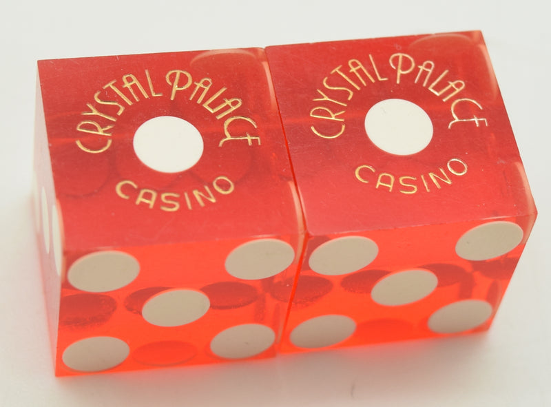 Crystal Palace Casino Laughlin Red Dice Pair Matching Logos