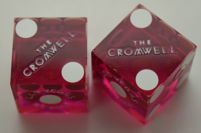 Cromwell Casino Las Vegas Nevada Purple Dice Pair Matching Numbers