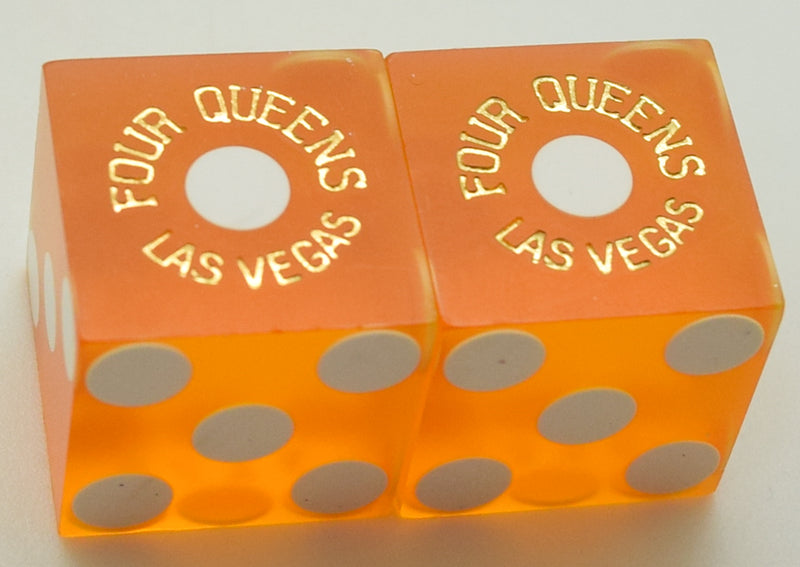 Four Queens Casino Las Vegas Nevada Amber Used Pair of Dice