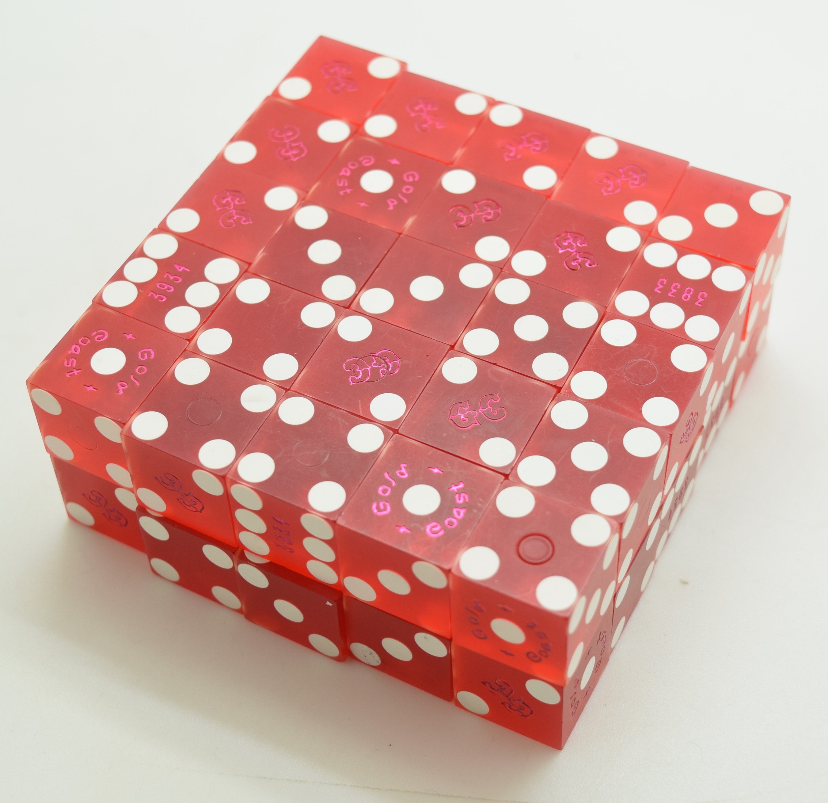 Bulk Dice 100 Used Dice From The Gold Coast Casino in Las Vegas Nevada