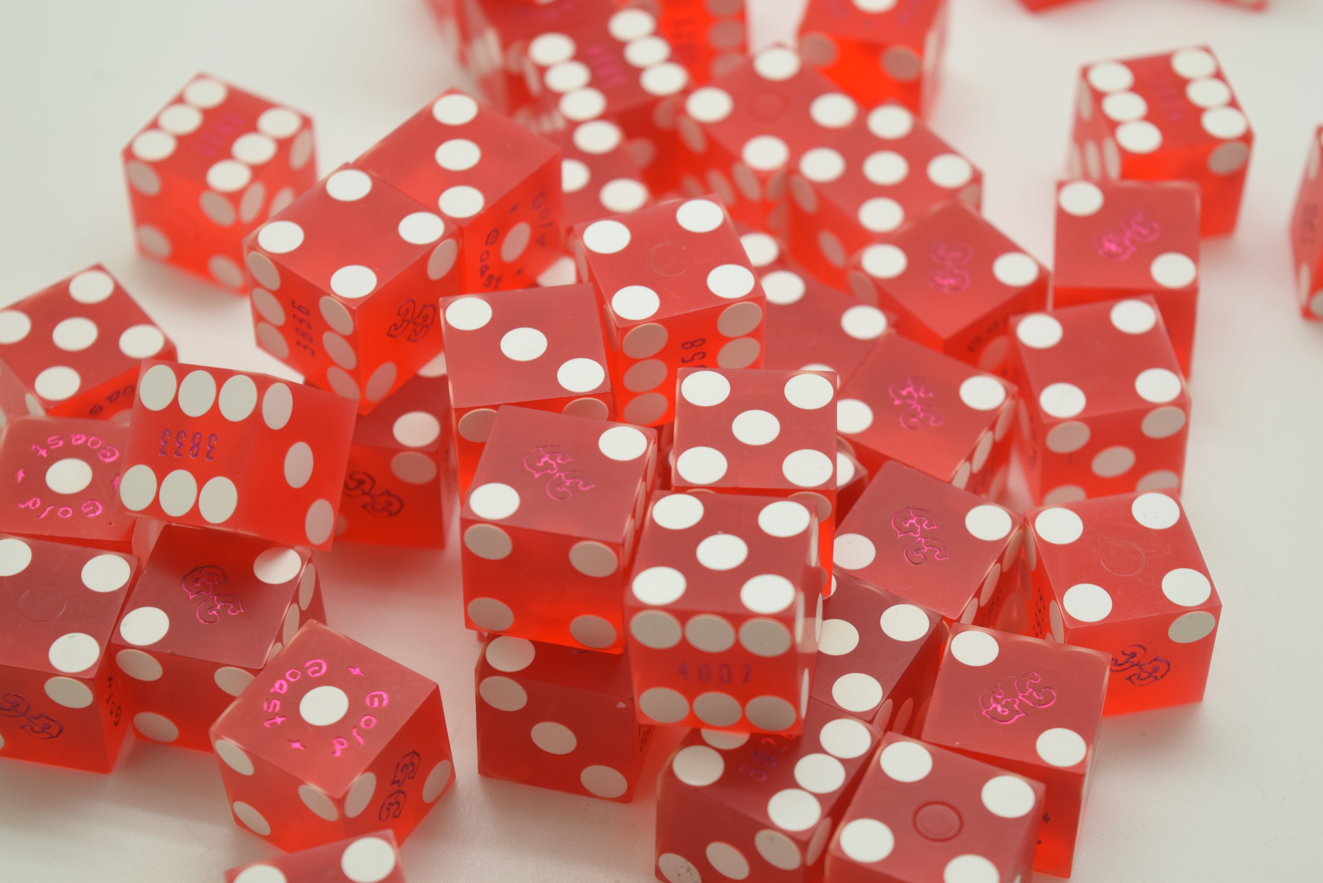 Bulk Dice 100 Used Dice From The Gold Coast Casino in Las Vegas Nevada