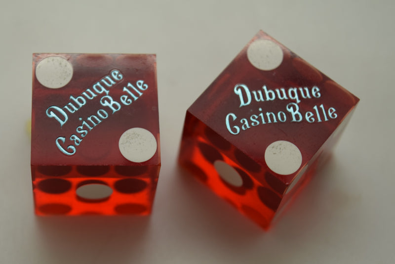 Dubuque Casino Belle Iowa Red Dice Pair