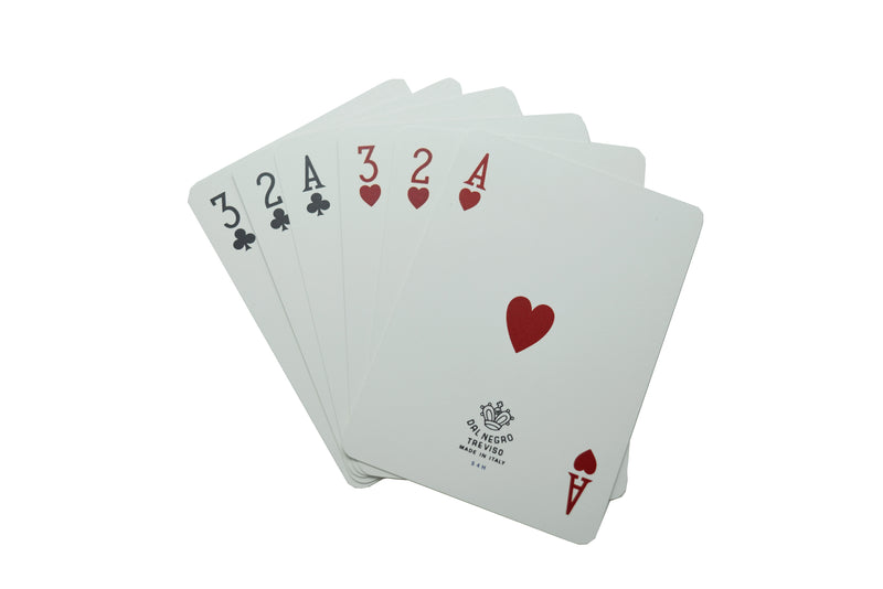 Dal Negro Treviso 100% Plastic Poker Size Standard Index Deck with Security Red or Blue Color