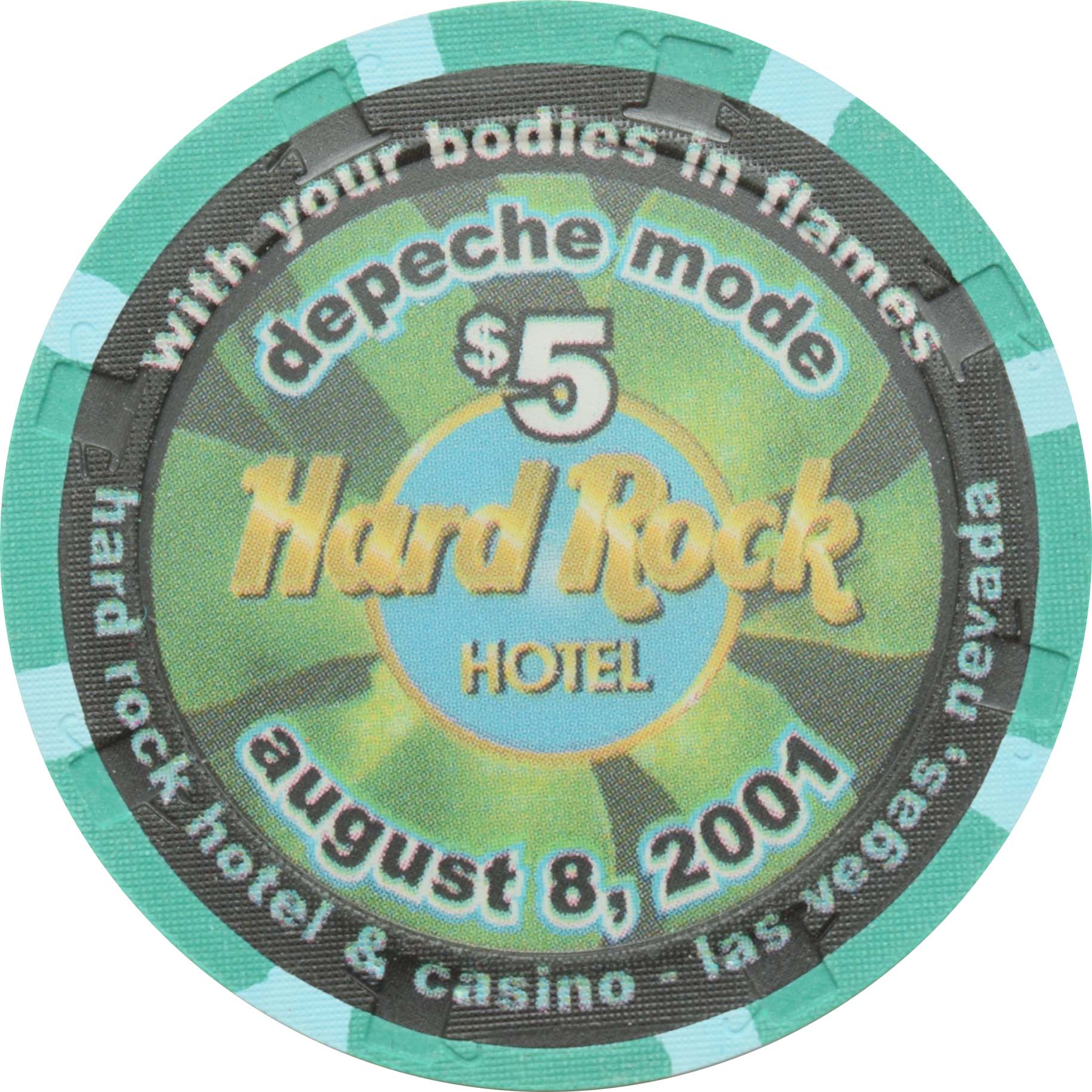 Hard Rock Casino Las Vegas Nevada $5 Depeche Mode Chip 2001