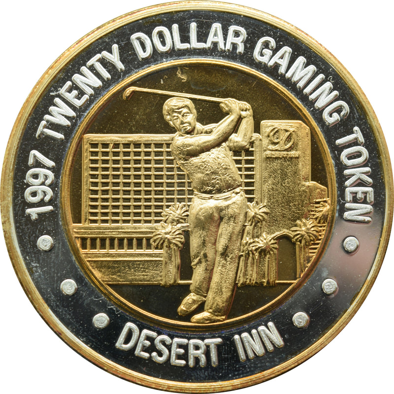 Desert Inn Casino Las Vegas "Golfer" $20 Silver Strike .999 Fine Silver 24kt HGE