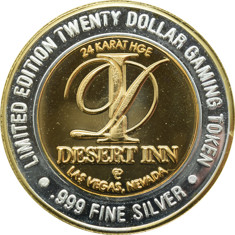 Desert Inn Casino Las Vegas "Golfer" $20 Silver Strike .999 Fine Silver 24kt HGE