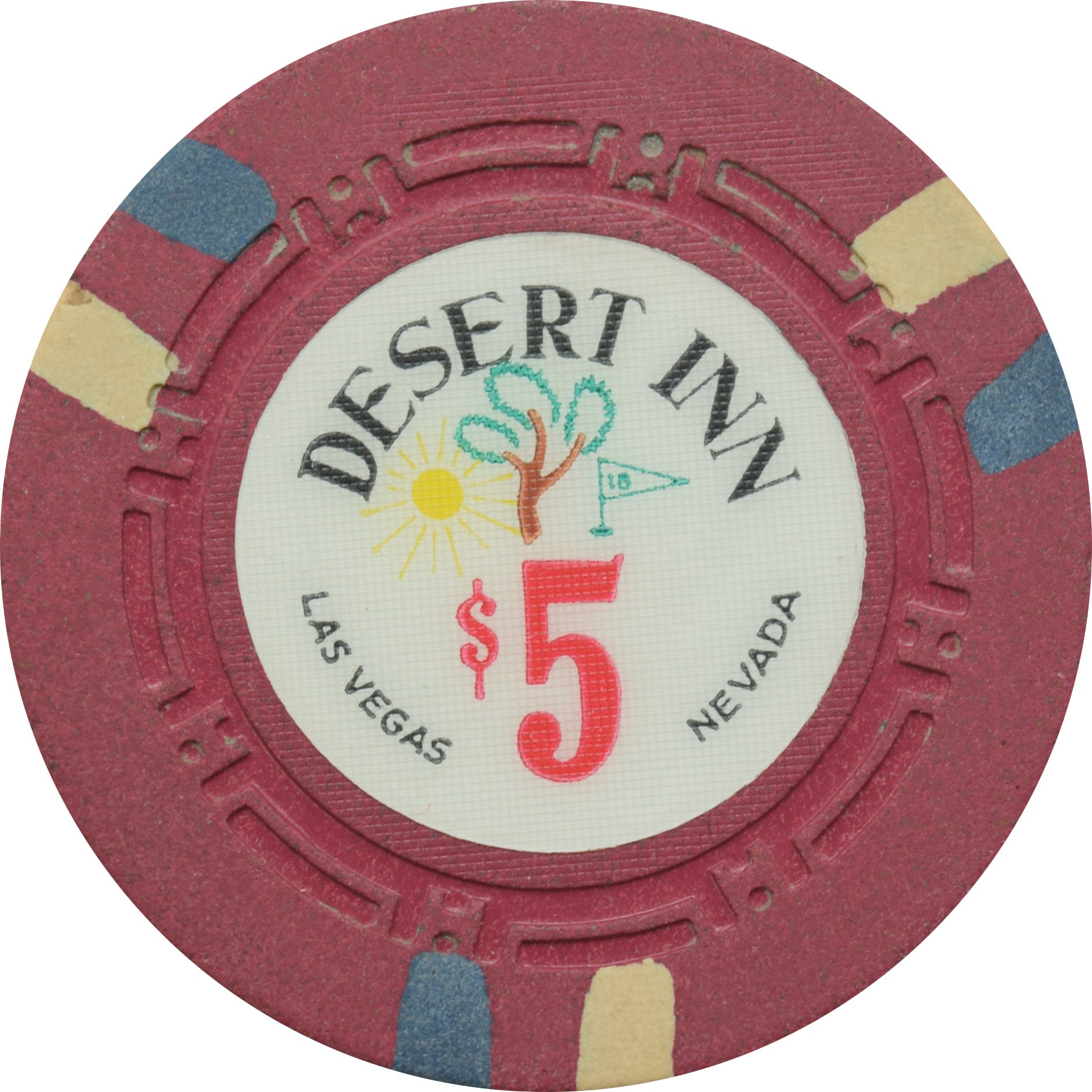 Desert Inn Casino Las Vegas Nevada $5 Chip 1968