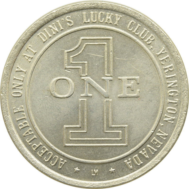 Lucky Club (Dini's) Yerington NV $1 Token 1988